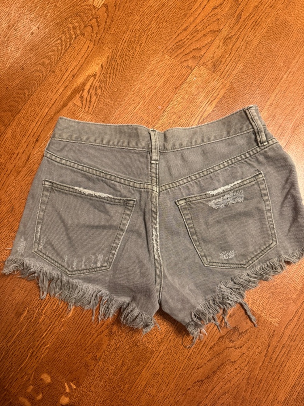 Free people Distressed Frayed Hem Women's Shorts — hunter green - Picture 2 of 3